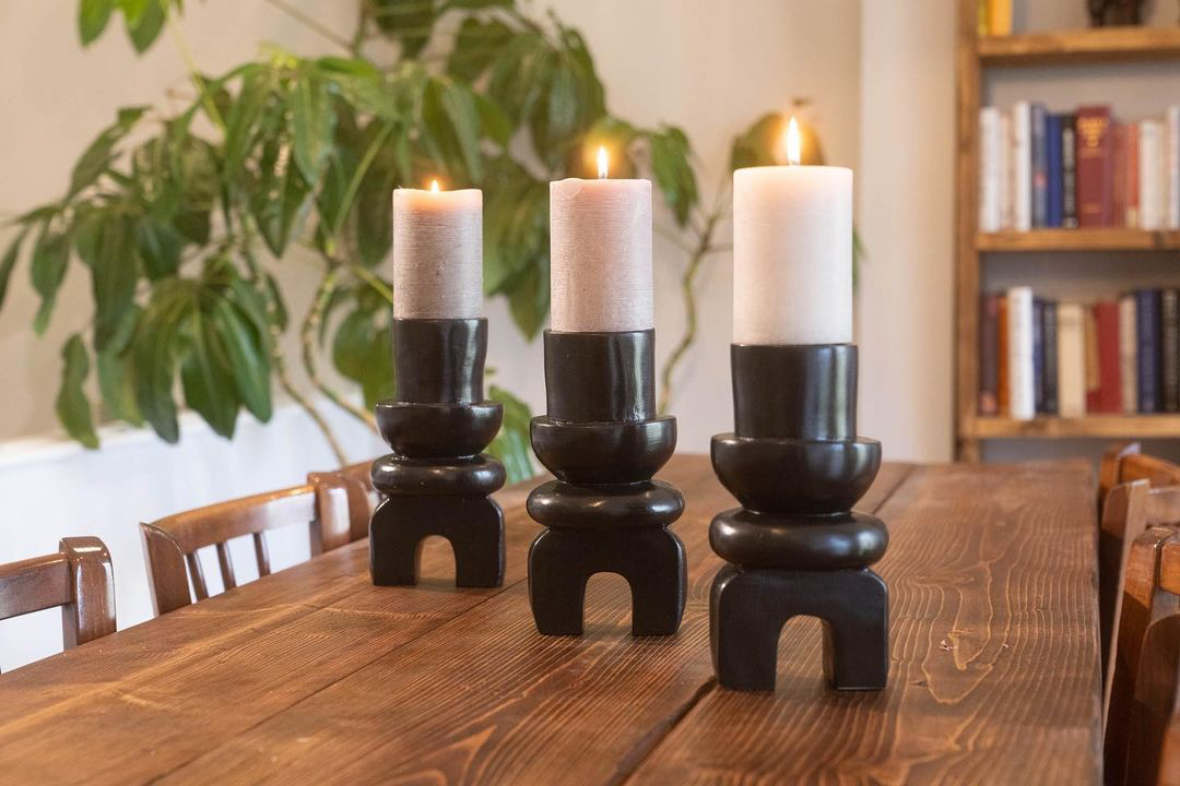 Ebony Candle Holder Set - SOMERSET HOUSE SHOP