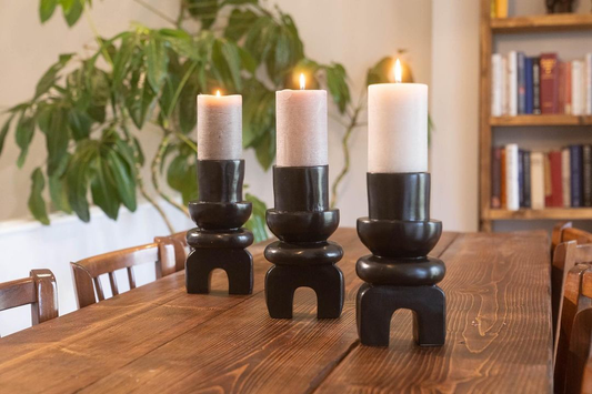 Ebony Candle Holder Set - SOMERSET HOUSE SHOP