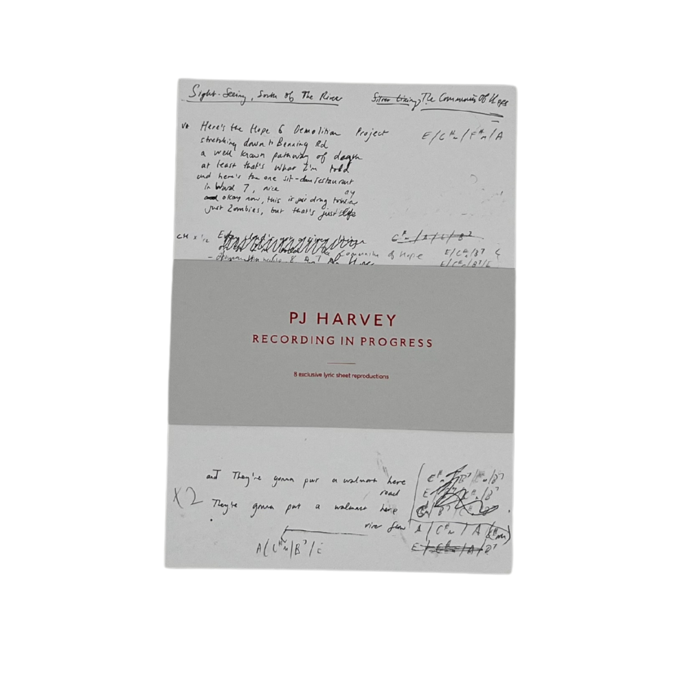 PJ Harvey Lyric Sheets - SOMERSET HOUSE SHOP
