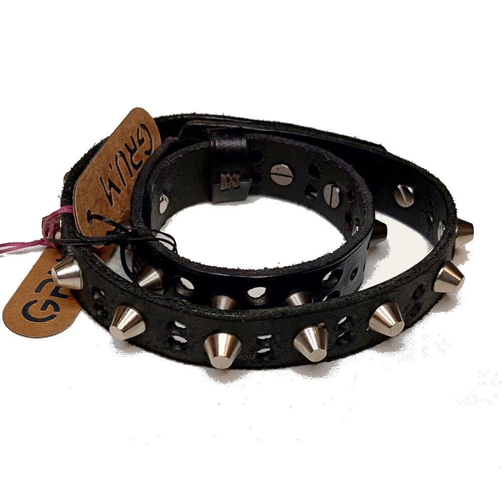 * Holes and Studs Leather choker collar by GRUM - SOMERSET HOUSE SHOP