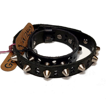 * Holes and Studs Leather choker collar by GRUM - SOMERSET HOUSE SHOP
