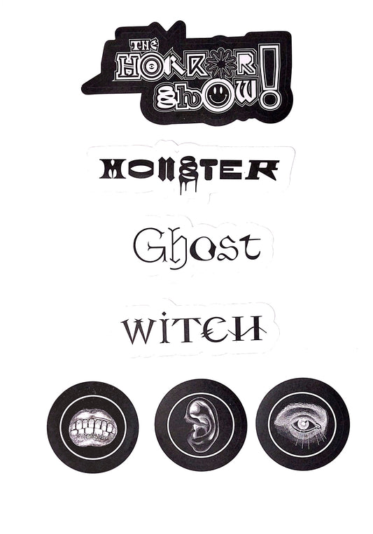 The Horror Show Stickers * with exclusive fonts* - SOMERSET HOUSE SHOP